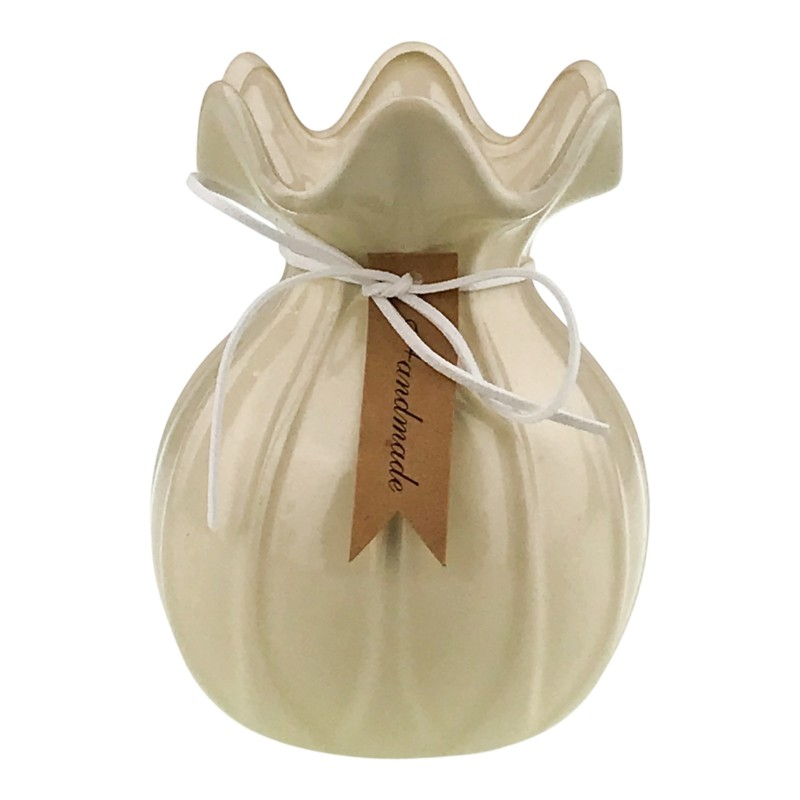 Vaza din ceramica cu gura ondulata 11x14 cm diverse culori [2]