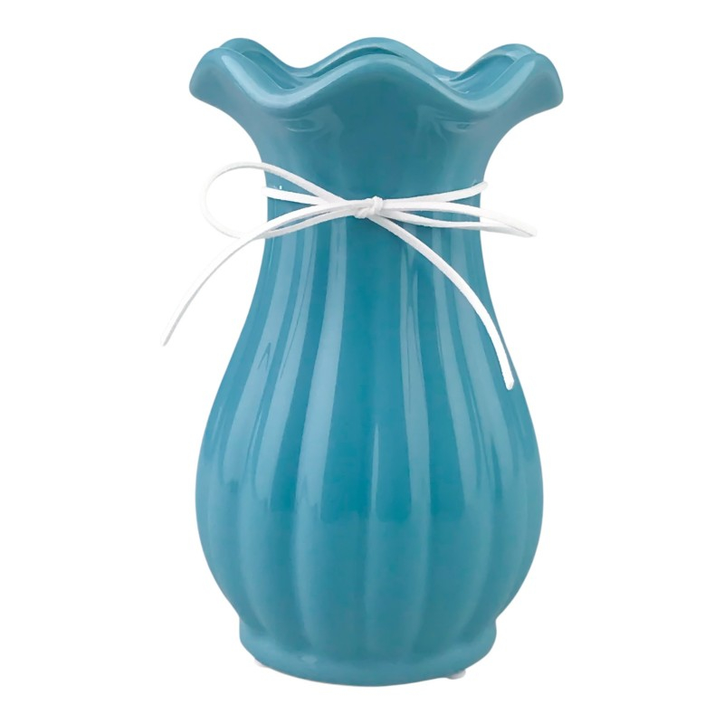 Vaza ceramica cu dungi 20 cm diverse culori [4]