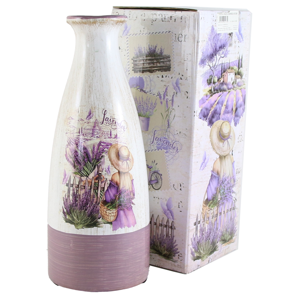 Vaza din ceramica Lavender 11x29 cm in cutie decorativa [1]