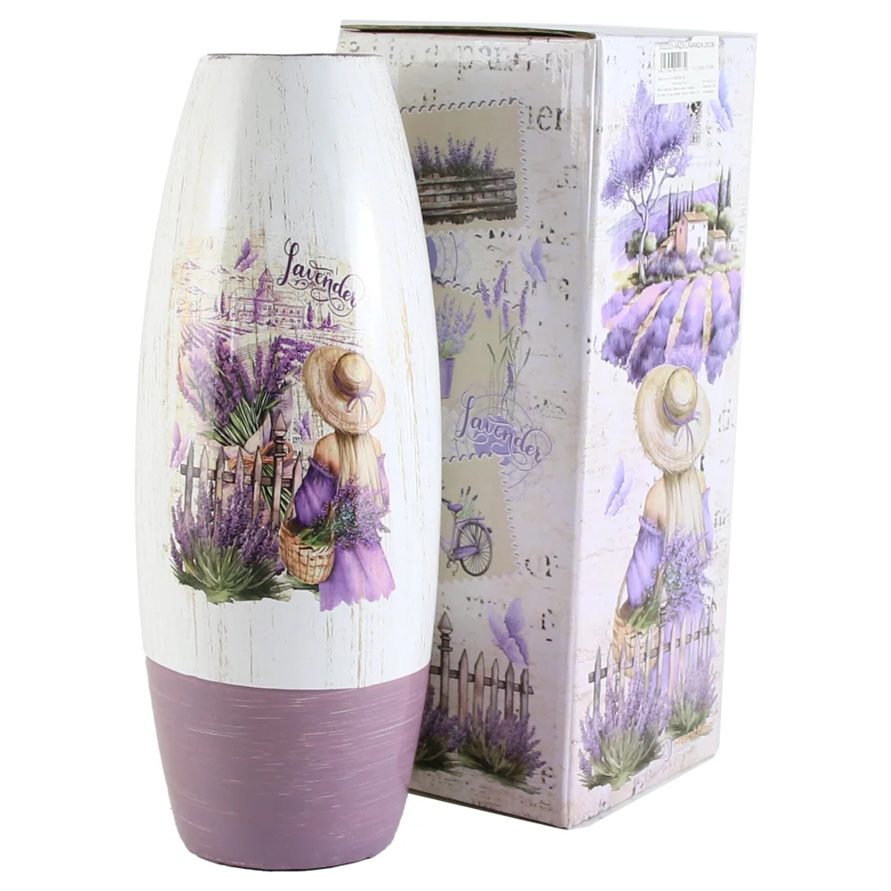 Vaza din ceramica Lavender 12x29 cm in cutie decorativa [1]