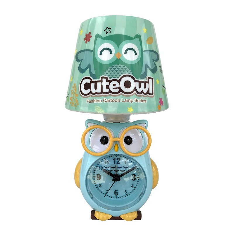 Veioza cu ceas bufnita cu ochelari 13x26 cm culori diferite [2]