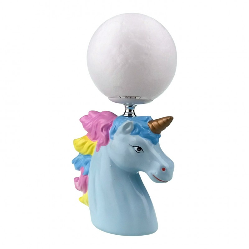 Veioza din ceramica cu glob plastic 17x29 cm Inorog [4]