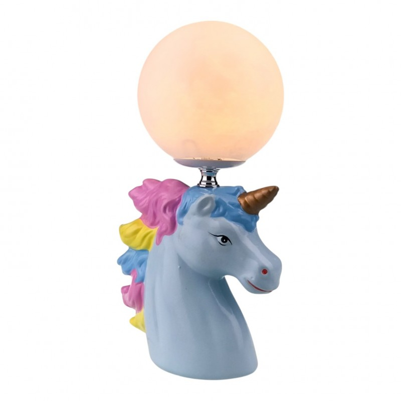 Veioza din ceramica cu glob plastic 17x29 cm Inorog [3]