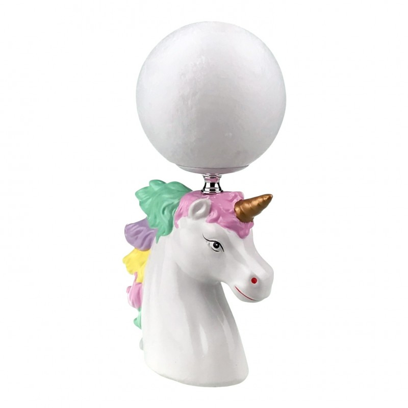 Veioza din ceramica cu glob plastic 17x29 cm Inorog [2]