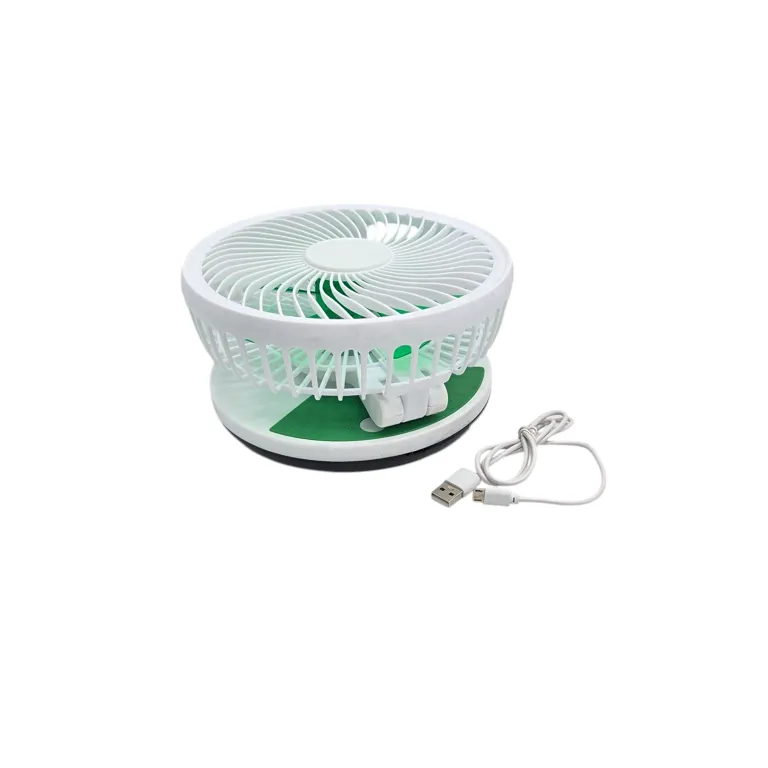 Ventilator portabil cu grilaj de protectie alb [2]