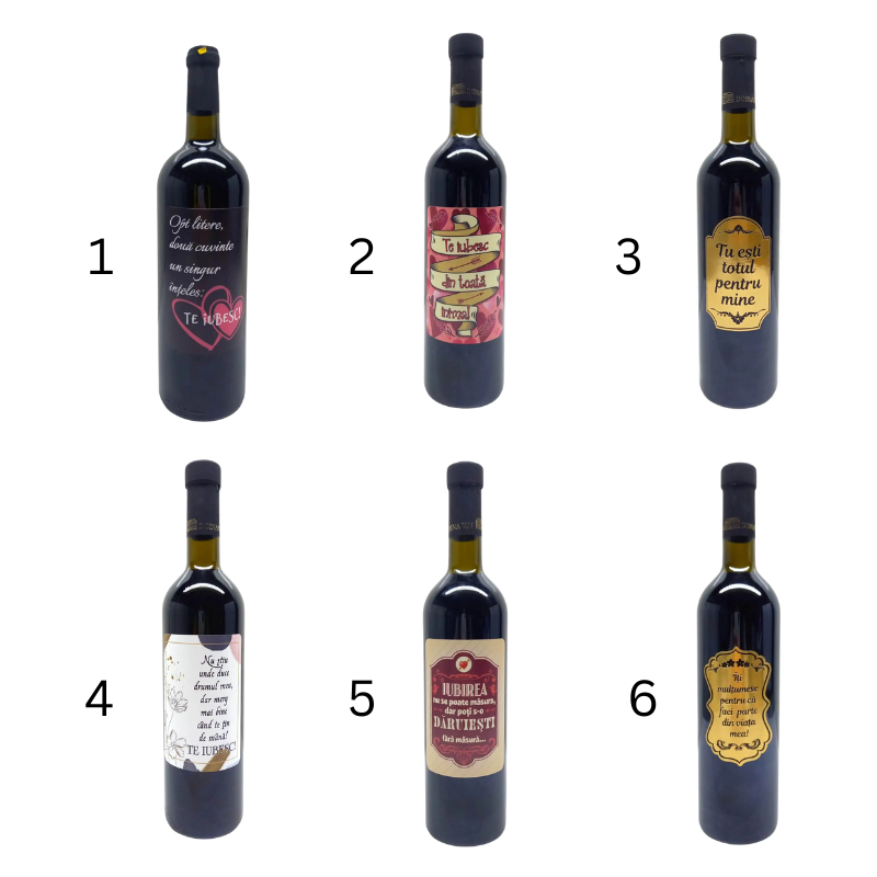 Vin cadou cu mesaje personalizate Valentines 0.75l [2]