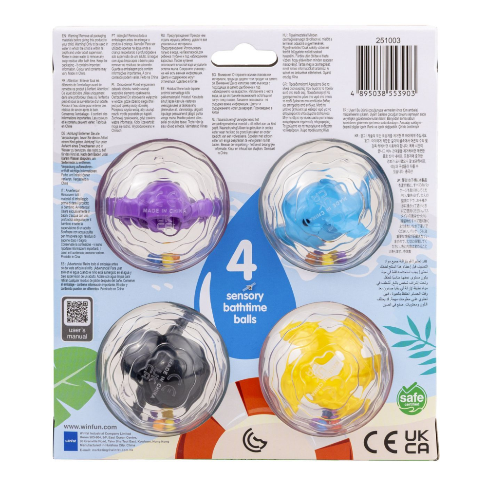 WINFUN WATER FUN SET 4 BILE SENZORIALE PENTRU BAIE [4]