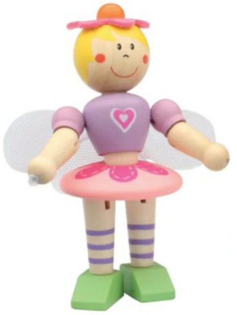 Wood Flexy Fairy Zana flexibila din lemn 12 cm culori diferite [4]
