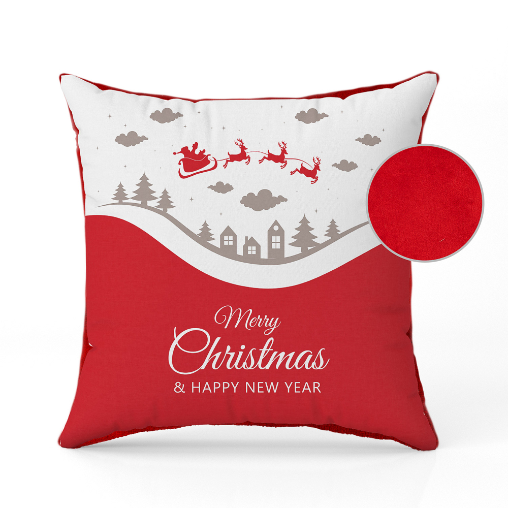 Perna decorativa cu tematica de Craciun 36 cm alb/rosu [1]