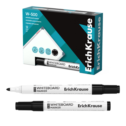 Rechizite școlare - Marker pentru tabla alba ErichKrause W-500 negru