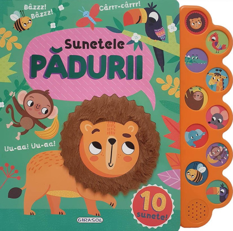 Cărți pentru copii - Sunetele padurii. Carte sonora cu 10 sunete