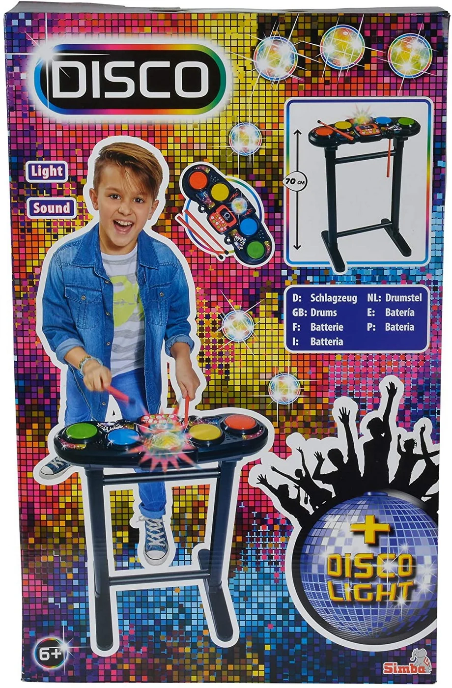 Jucării interactive și tematice - Set tobe pentru copii cu lumini si sunete Disco