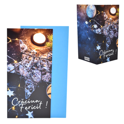 Papetărie și articole din hârtie - Felicitare cu plic motive Craciun