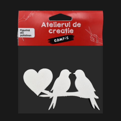 Accesorii craft - Accesorii craft 2 pasari polistiren 25x14cm