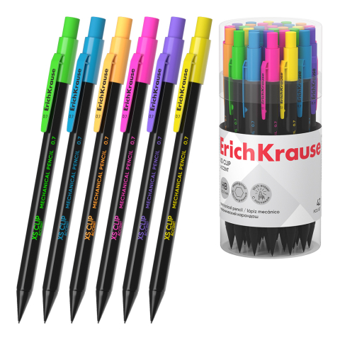 Noutăți Librăria Compas - Creion mecanic ErichKrause XS Clip Accent 0.7 mm HB culori diferite