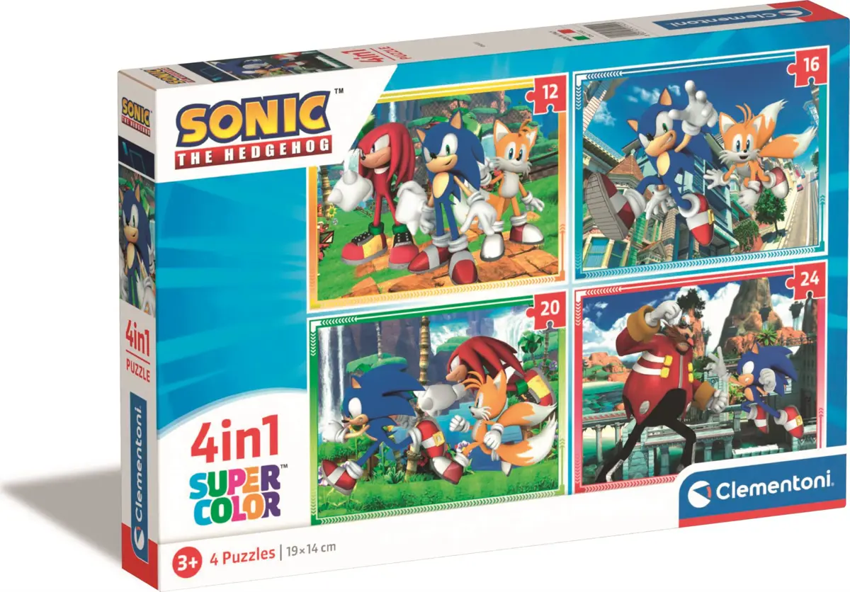 Puzzle - Puzzle Sonic the Hedgehog Set 4 in 1 Clementoni 19 x 14 cm