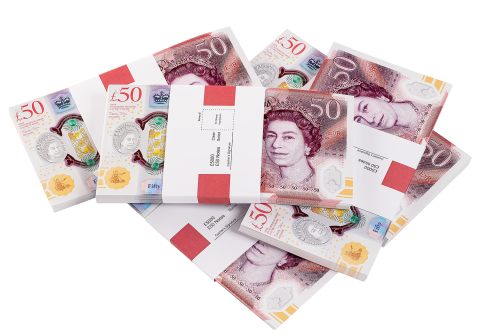 Noutăți Librăria Compas - Bancnote decirative 50 Lire Sterline set 100