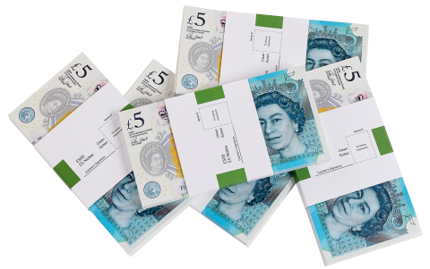 Noutăți Librăria Compas - Bancnote decorative 5 Lire Sterline set 100