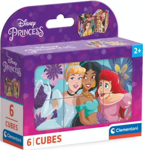 Jucării și jocuri - Puzzle cu cuburi Clementoni din 6 piese - Printese Disney
