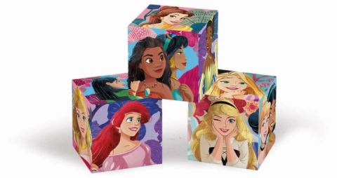 Puzzle cu cuburi Clementoni din 6 piese - Printese Disney [1]