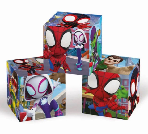 Puzzle cu cuburi Clementoni din 6 piese - Spidey și prietenii lui fantastici [1]