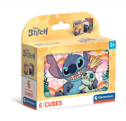 Jucării și jocuri - 6 Cuburi de povesti tip puzzle Disney Stitch Clementoni