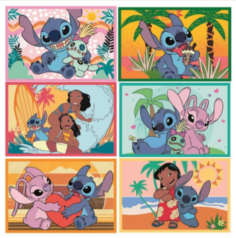 6 Cuburi de povesti tip puzzle Disney Stitch Clementoni [1]