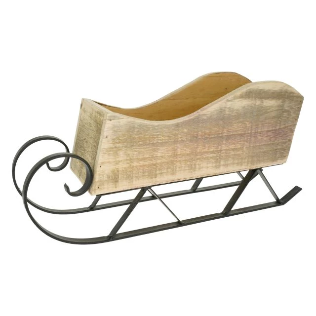 Noutăți Librăria Compas - Sanie din lemn si metal 32x10x15.5 cm natur