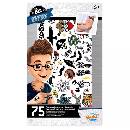 Accesorii personale și beauty - Set 75 tatuaje temporare baieti Buki