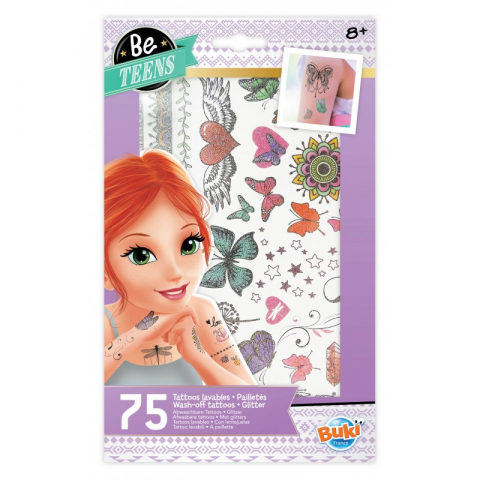 Accesorii personale și beauty - Set 75 tatuaje temporare fete Buki
