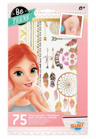 Accesorii personale și beauty - Set 75 tatuaje temporare fete Buki