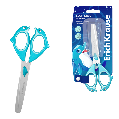 Noutăți Librăria Compas - Foarfece copii ErichKrause Sea Friends Dolphin 13.5 cm