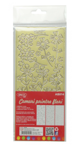 Craft și modelaj - Abtibild Comori printre flori Daco Art 3 coli 10 x 23 cm