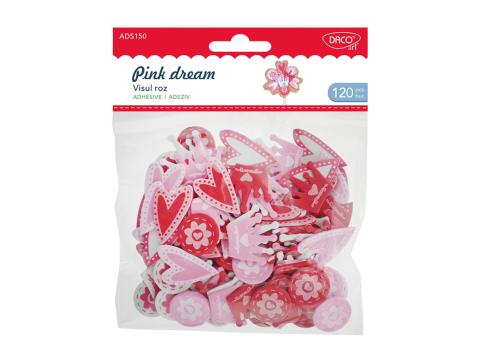 Artă și creativitate - Accesorii craft spuma Visul roz 120/set Daco