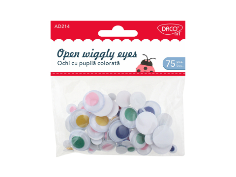 Accesorii craft - Accesorii craft - Ochi cu pupila colorata 75/set Daco