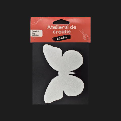 Noutăți Librăria Compas - Accesorii craft fluturas polistiren 15x10cm grosime 2cm
