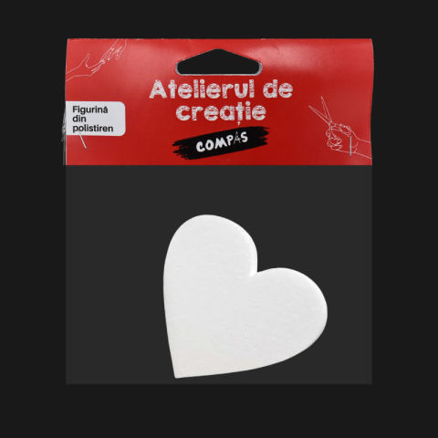 Artă și creativitate - Accesorii craft Inima polistiren 37x34 cm