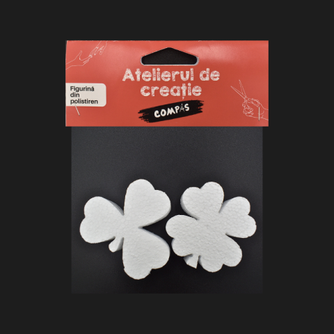 Noutăți Librăria Compas - Accesorii craft trifoi polistiren 2/set