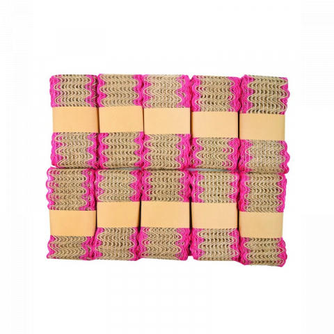 Artă și creativitate - Accesorii creatie panza iuta margine color 4cm x 2m Colorarte