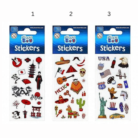 Accesorii creatie sticker calatorii usa /japonia /mexic  6x18 cm Sticker Boo [1]