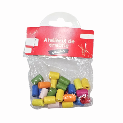 Accesorii craft - Accesorii craft margele lemn colorate 10 buc/set