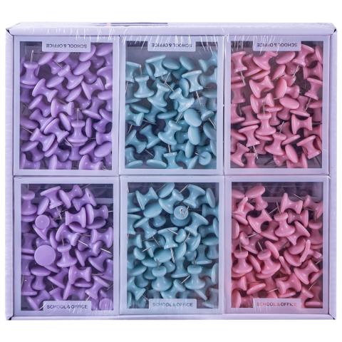 Comunicare și prezentare - Ace panou pluta 25 mm 35 buc /set culori pastel Bachang