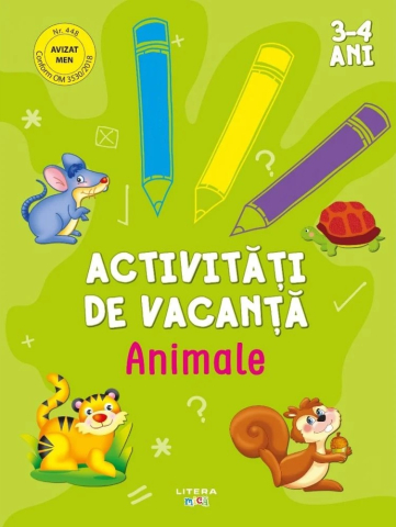 Cărți - Activitati de vacanta. Animale. 3-4 ani