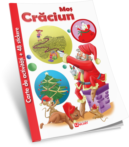 Cărți - Activitati + stickere - Mos Craciun