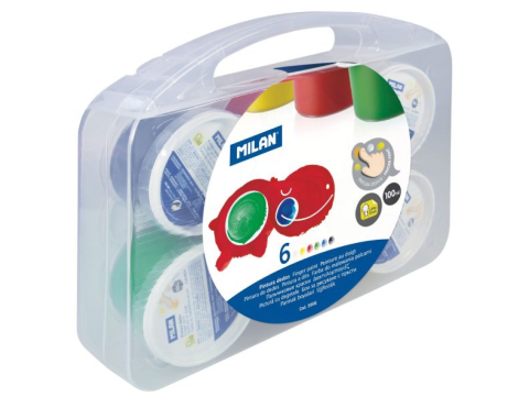 Rechizite școlare - Set Acuarele Finger MILAN 6 culori 6 x 100 ml