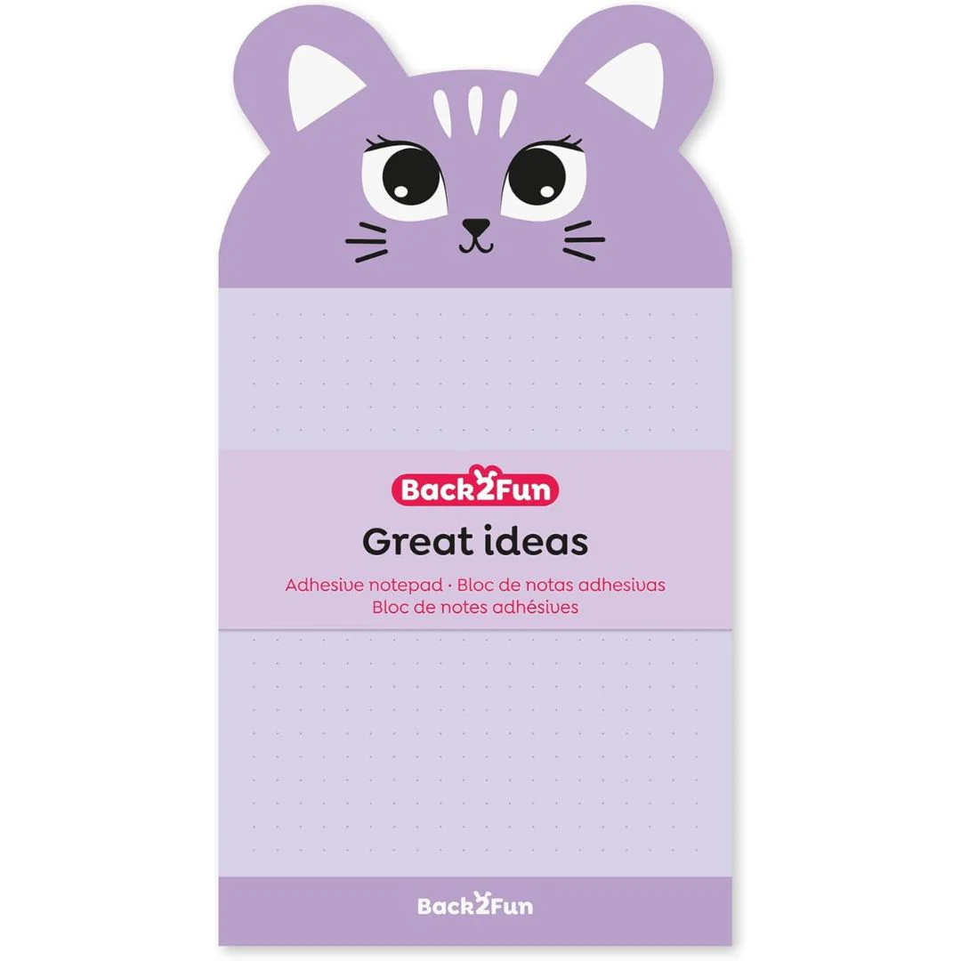 Note adezive - Blocnotes adeziv Back2Fun Great Ideas Pisica Miquelrius