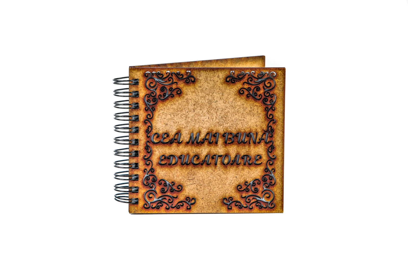Noutăți Librăria Compas - Agenda personalizata din lemn Cea mai buna educatoare 10 x 10 cm
