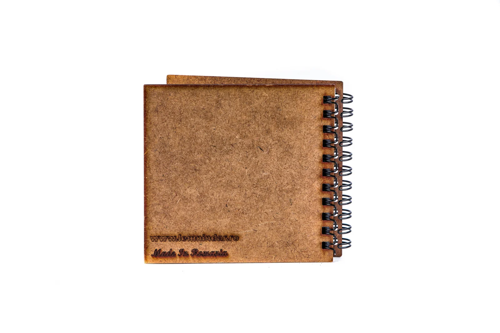 Agenda personalizata din lemn cu bufnita cu inimioare 10 x 10 cm [1]