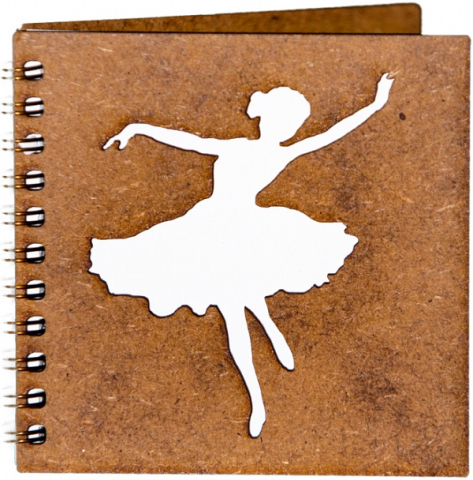 Noutăți Librăria Compas - Agenda 10x10 personalizata din lemn Balerina