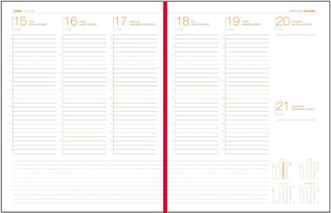 Agenda A4 saptamanala rosie texturata 2026 lux Ego [2]